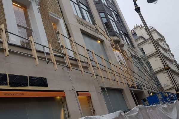 Masons Scaffolding Louis Vuitton display New Bond Street